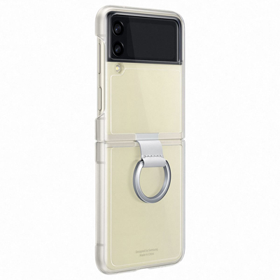 Coque silicone avec anneau G Z FLIP3 Transparent