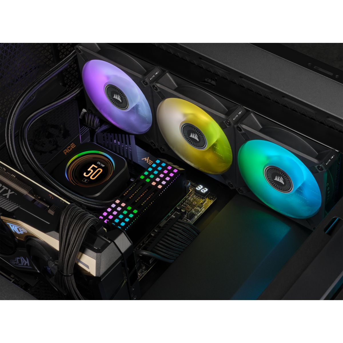 iCUE ML120 RGB ELITE Premium 120mm - Noir présentation