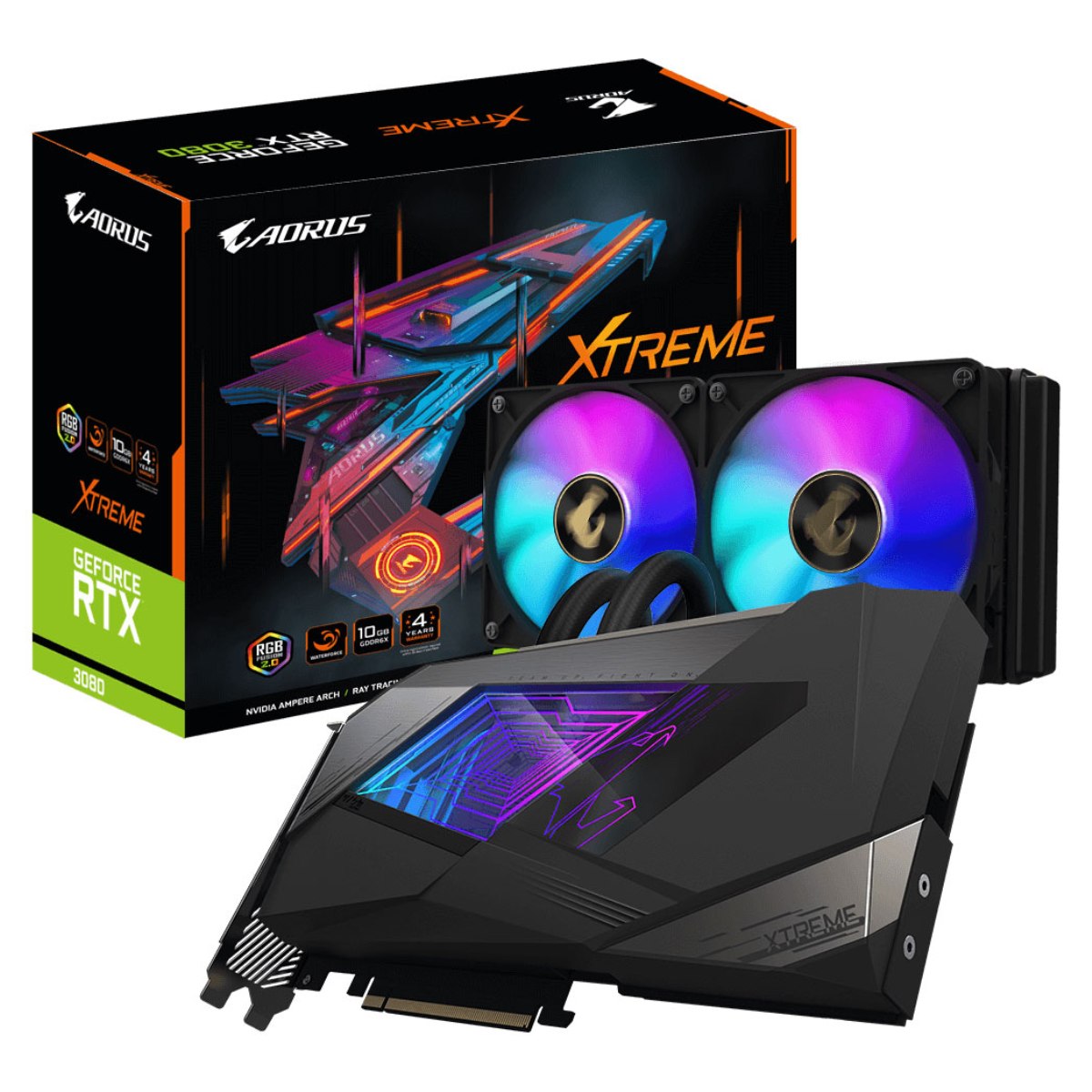 gigabyte aorus geforce rtx 3080 xtreme waterforce 10go