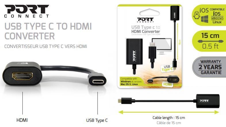 CONVERTISSEUR - TYPE C VERS HDMI