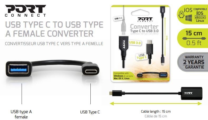 CONVERTISSEUR - TYPE C vers USB 3.0