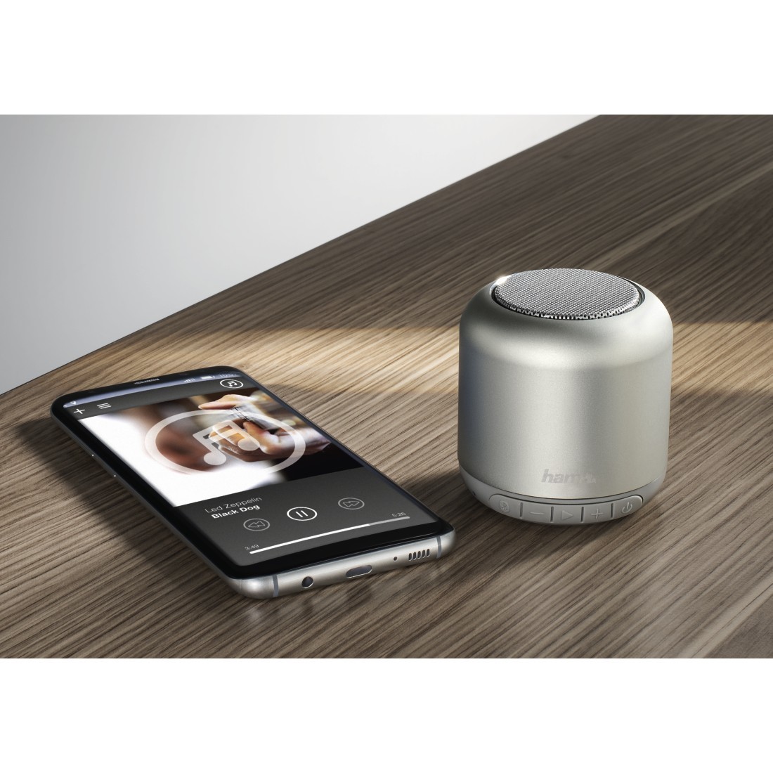 Enceinte Bluetooth Steel Drum - Argent