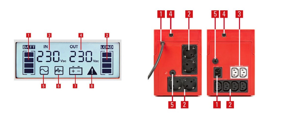 SAI Off Line Salicru 647CA000004 720W Rouge