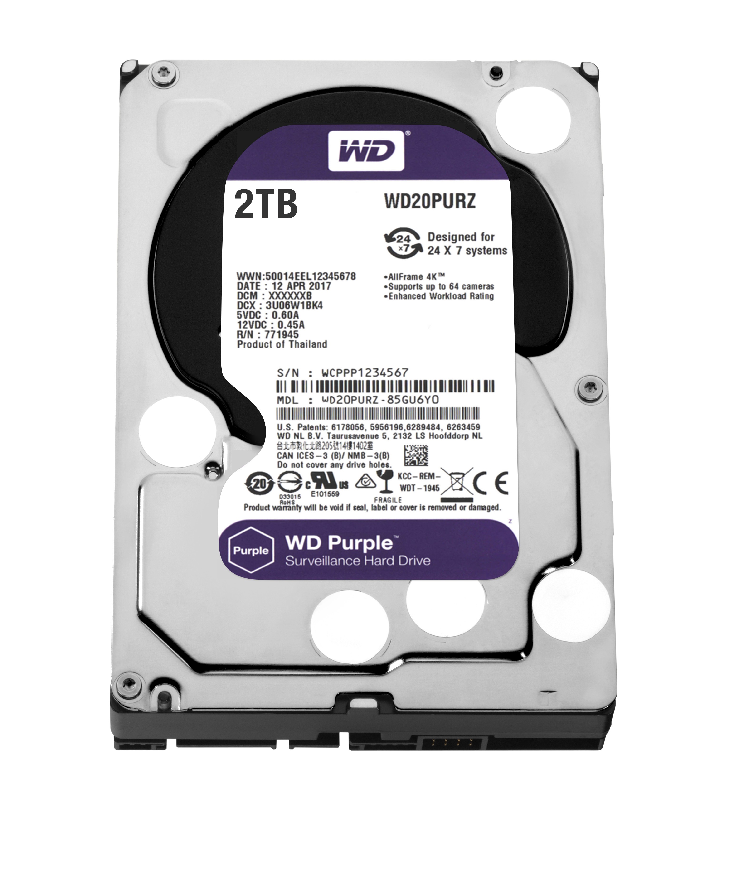 WD PURPLE 2 To 3.5''