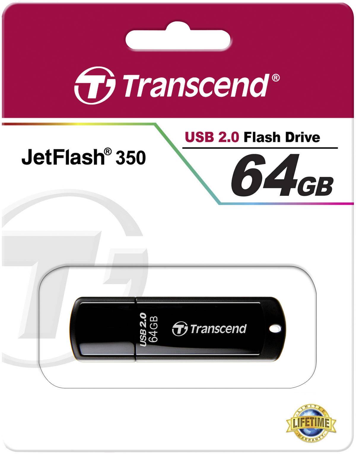 JetFlash 350 - 64 Go Noir