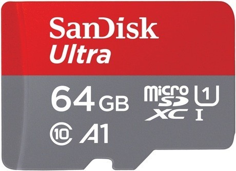 Carte mémoire MicroSD Ultra 64 Go avec adaptateur SanDisk