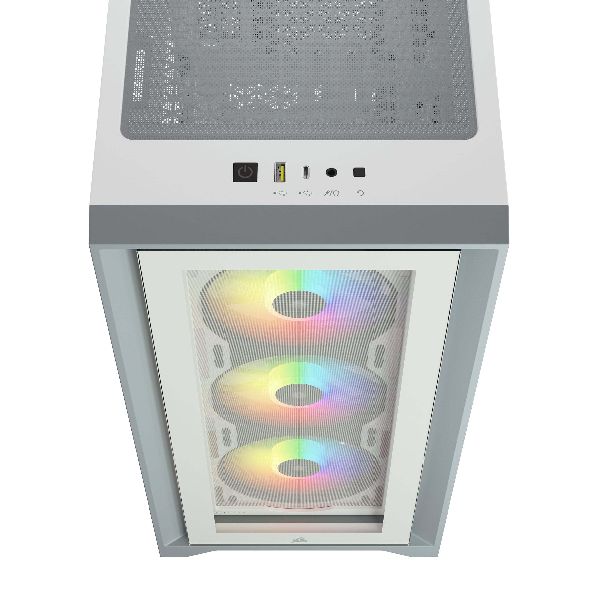 Boitier PC iCUE 4000X RGB avec fenêtre Corsair blanc