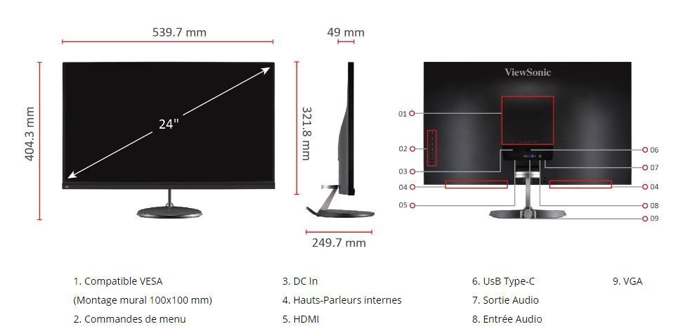 24 pouces LED VX2485-MHU