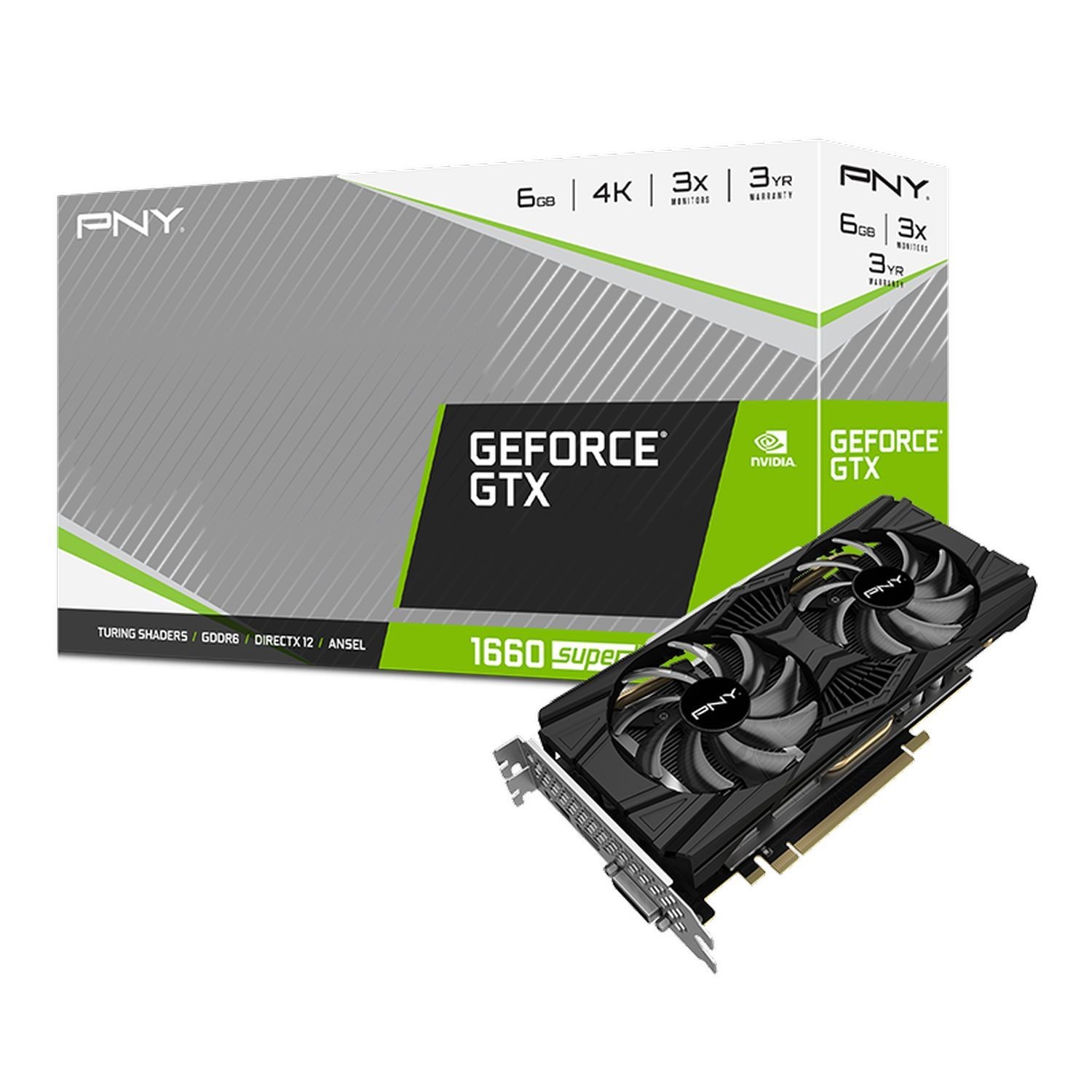 Carte graphique GeForce GTX 1660 SUPER Dual Fan 6 Go PNY