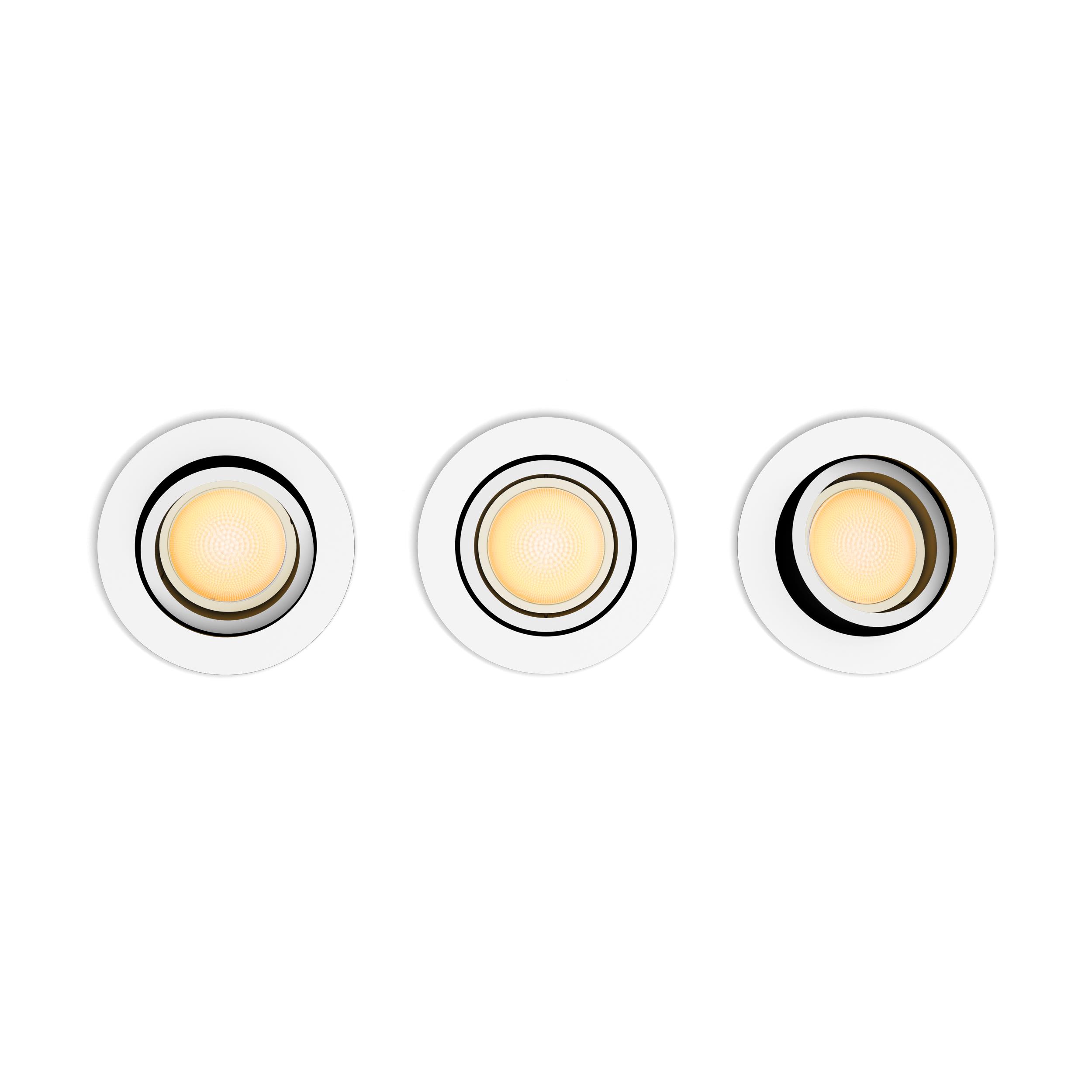 Milliskin Hue recessed R. 3x5W - Blanc