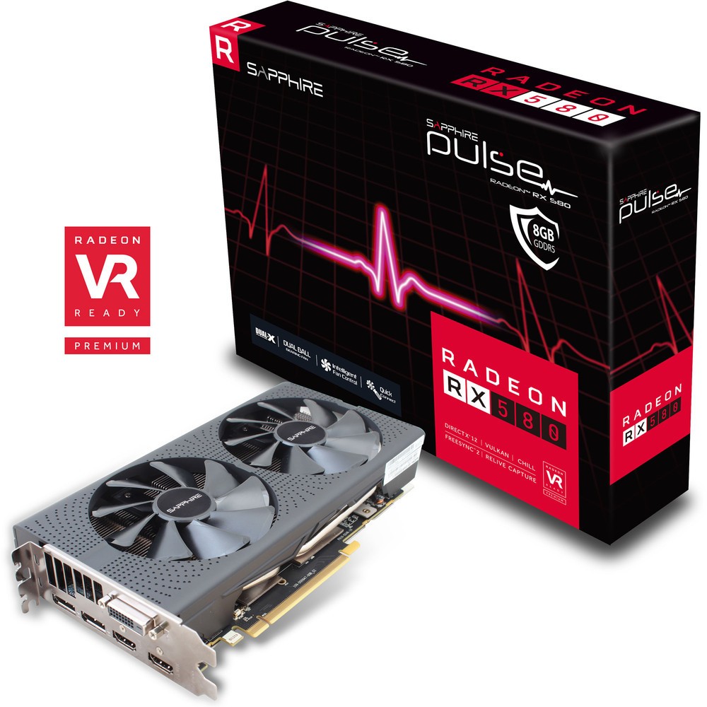 Carte graphique Gamer Radeon RX 580 Pulse8 Go Sapphire