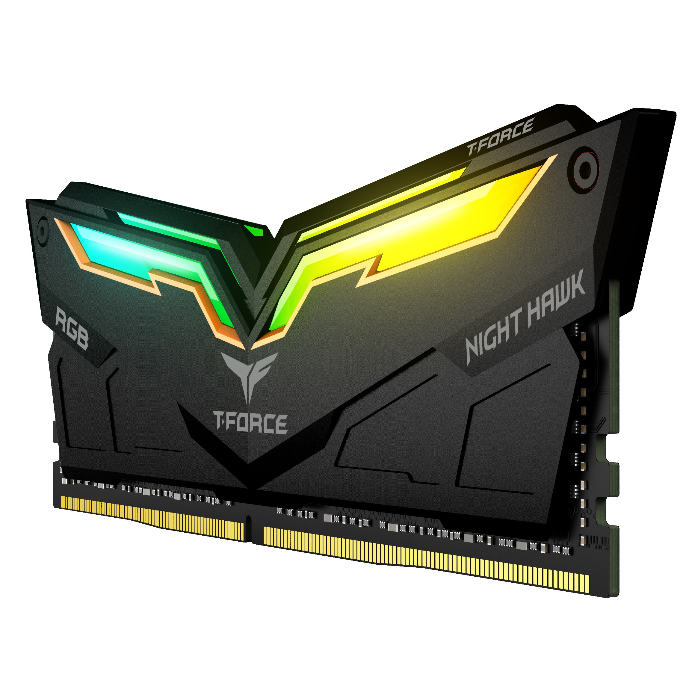 
Kit de RAM Night Hawk 2 x 8 Go DDR4 3200 MHz RGB T-Force Noir
