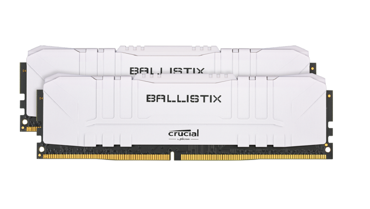 Kit de RAM Ballistix DDR4-3000 16 Go (2 x 8 Go) Crucial Blanc