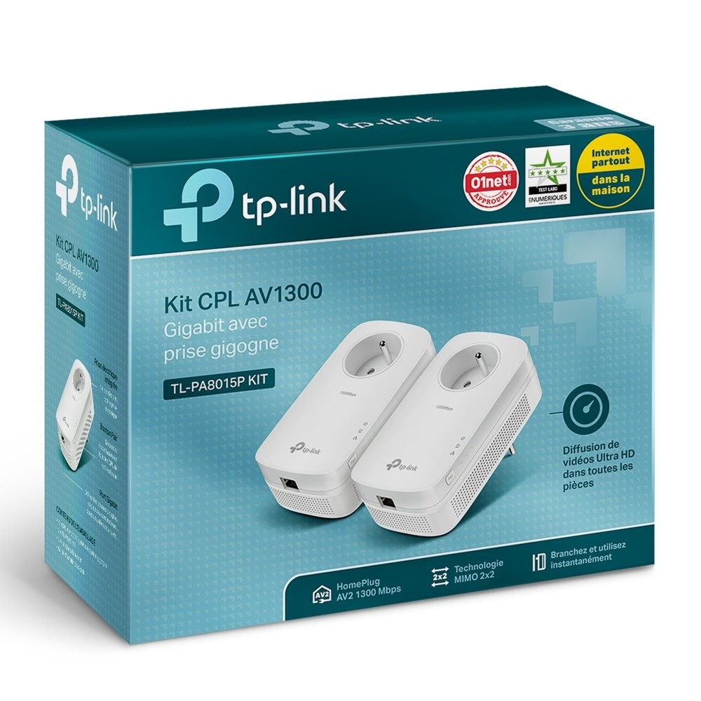 Kit de 2 adaptateurs CPL TL-PA8015P TP-Link