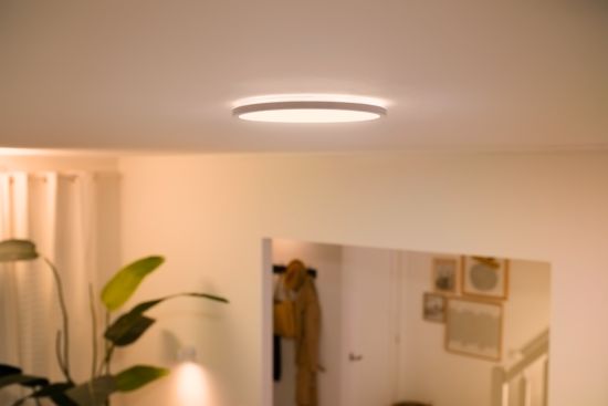 Lampe connectée Ceiling SuperSlim - 16 W - Noir variable - Noir