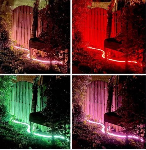Ruban LED Flexible connecté de jardin - Blanc & Couleur - 4m