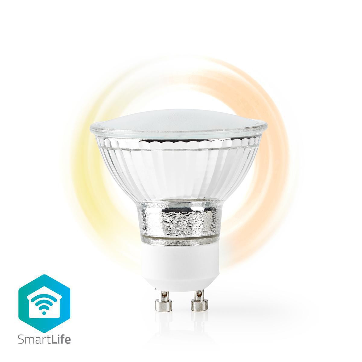 Ampoule LED Intelligente Wi-Fi - Blanc Chaud - GU10 - Réglable sur Blanc Très Chaud (1 800 K)