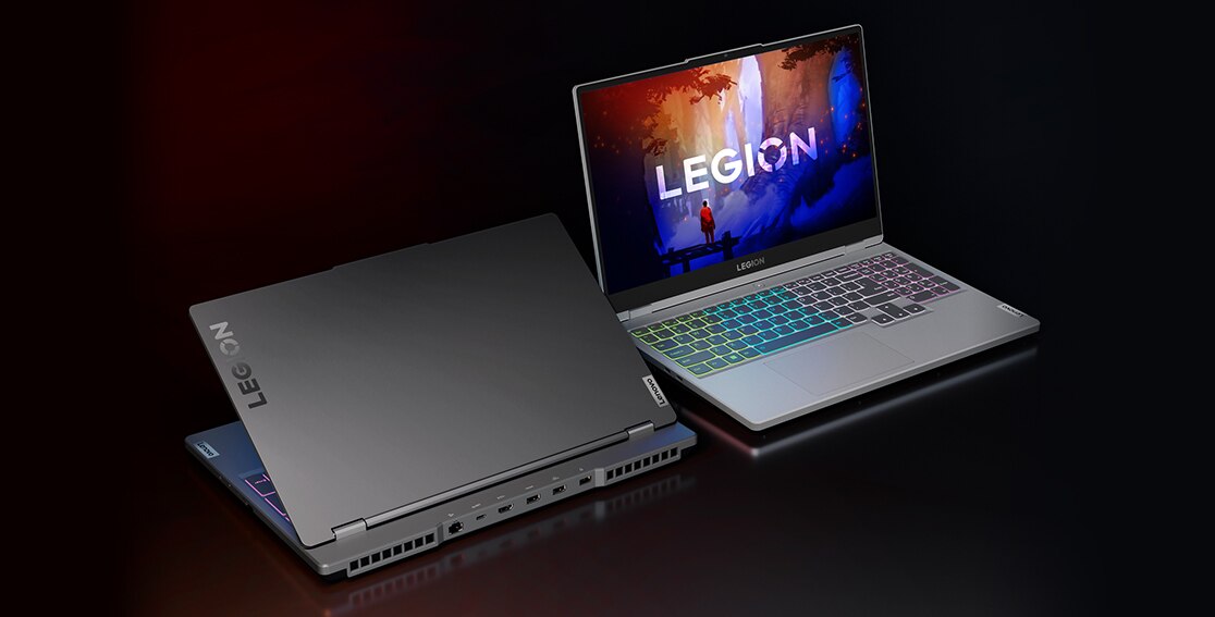 Legion 5 Gen 7 (15? AMD) front view and rear view