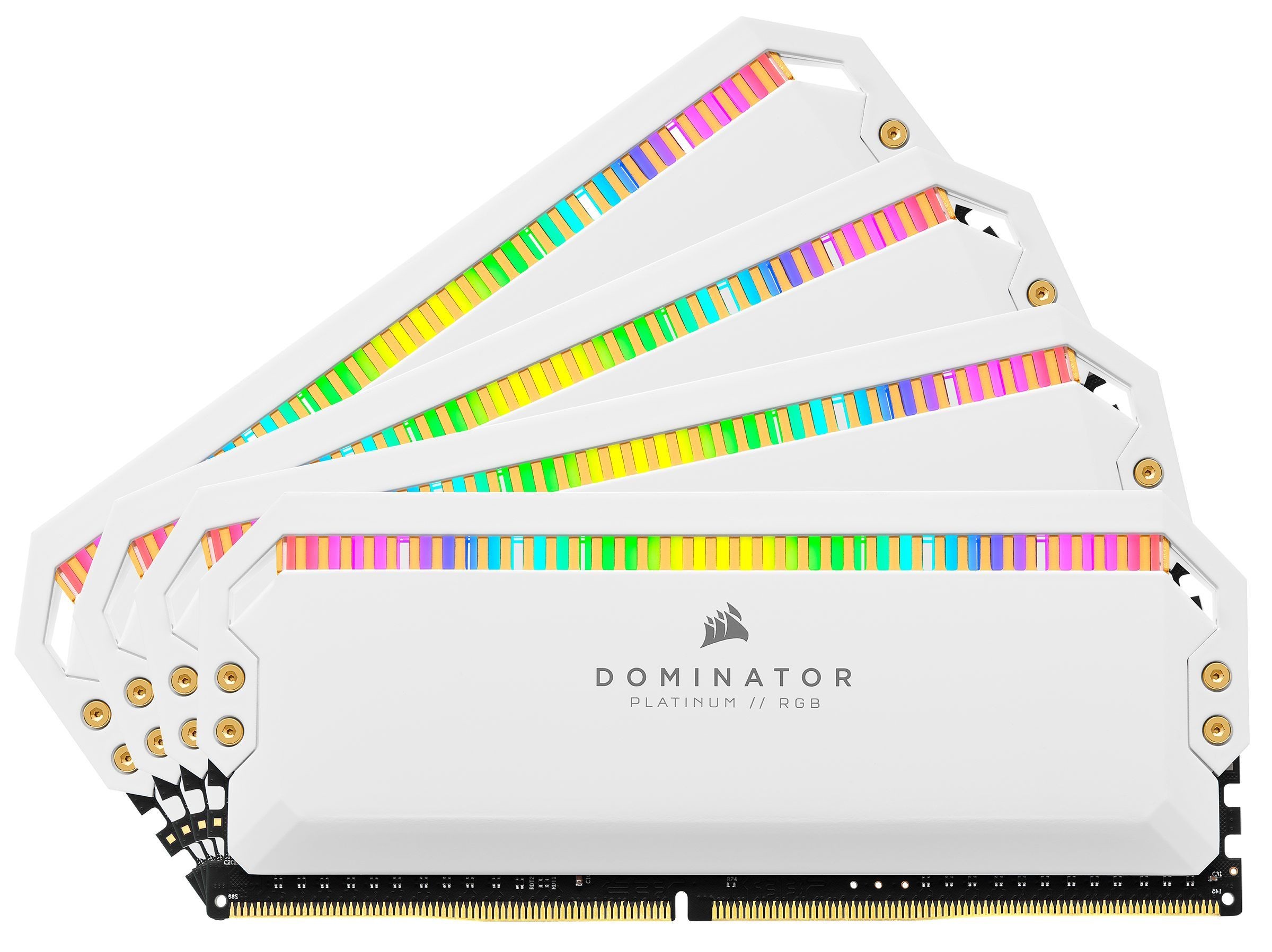 Dominator Platinum - 4 x 8 Go - DDR4 3600 MHz - RGB - Blanc