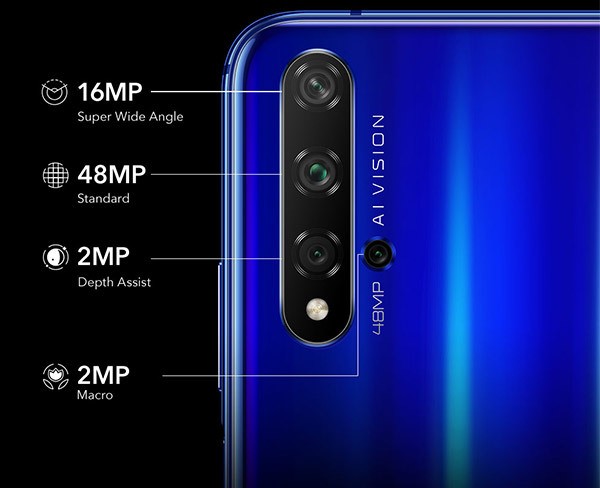 smartphone honor 20 quadruple camera