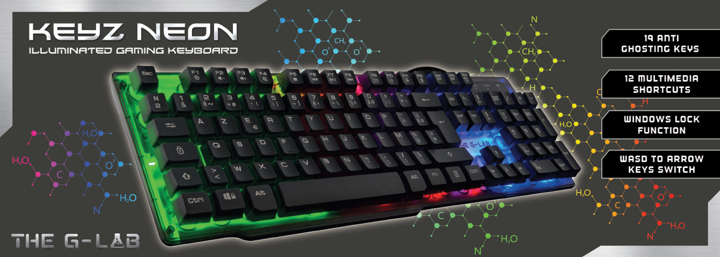 
Clavier Keyz Neon RGB The G-LAB
