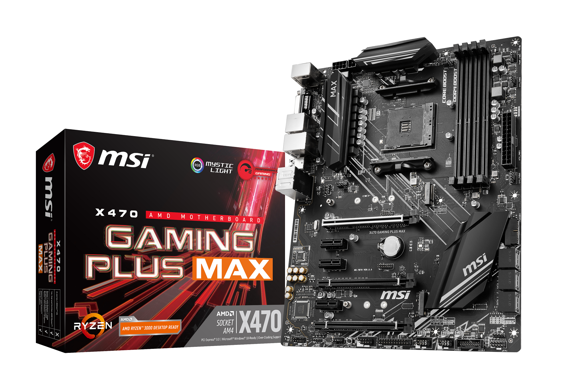 
Carte mère AMD X470 Gaming Plus MAX MSI

