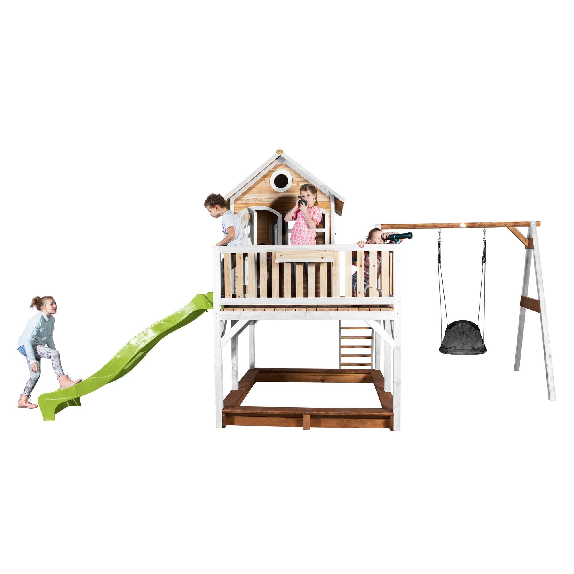 Liam Maisonnette, avec balançoire Nid ovale