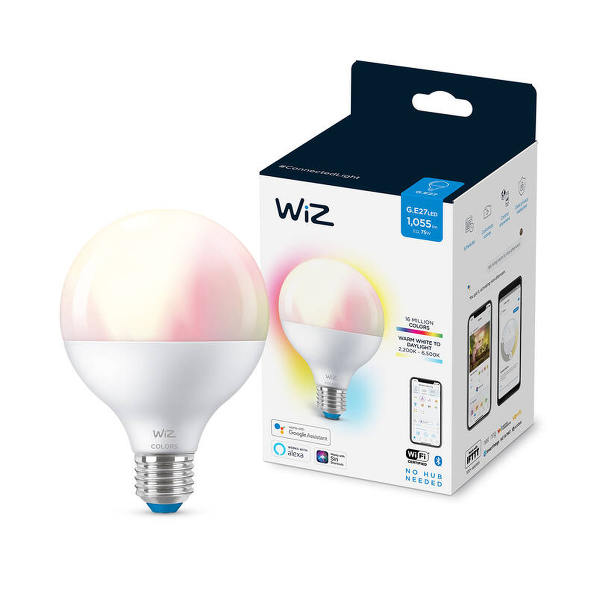 WiZ Ampoule connectée Globe couleur E27 75W