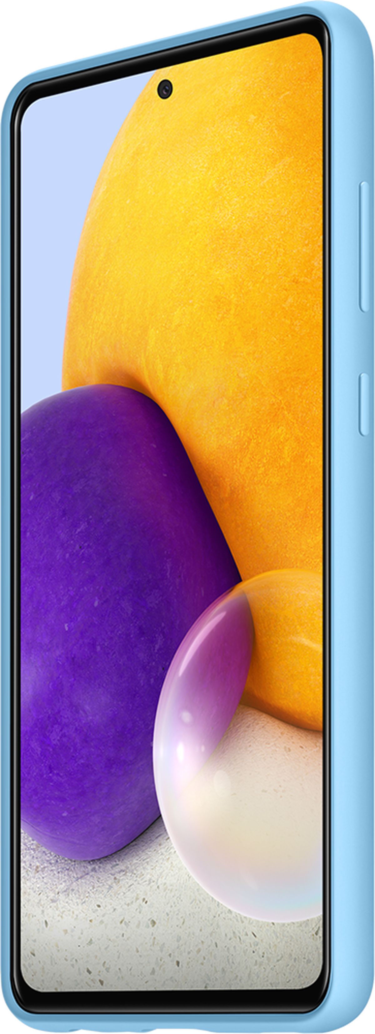 Coque Silicone pour Galaxy A72 - Bleu