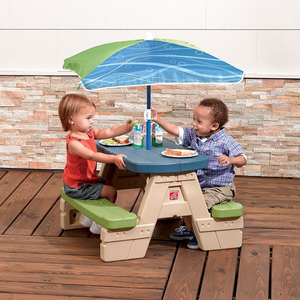 Table picnic Sit and Play avec parasol x 4