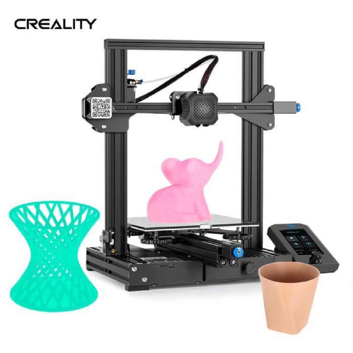 Imprimante 3D Creality 3D Ender-3 V2 Entièrement métallique Structure principale silencieuse