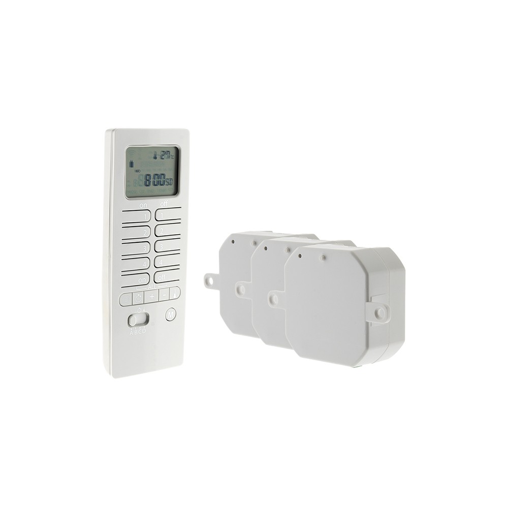 Pack chauffage connecté avec télécommande thermostat + 3x modules de chauffage