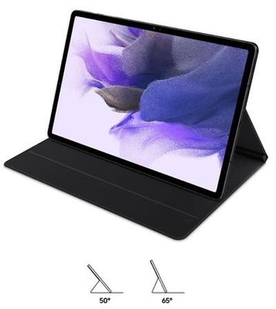 Samsung Book Cover Galaxy Tab S7+ / S7+ Lite - Noir angle optimal