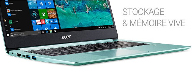 Acer Swift 1 - Stockage