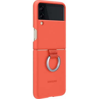 Coque silicone avec anneau G Z FLIP3 Corail