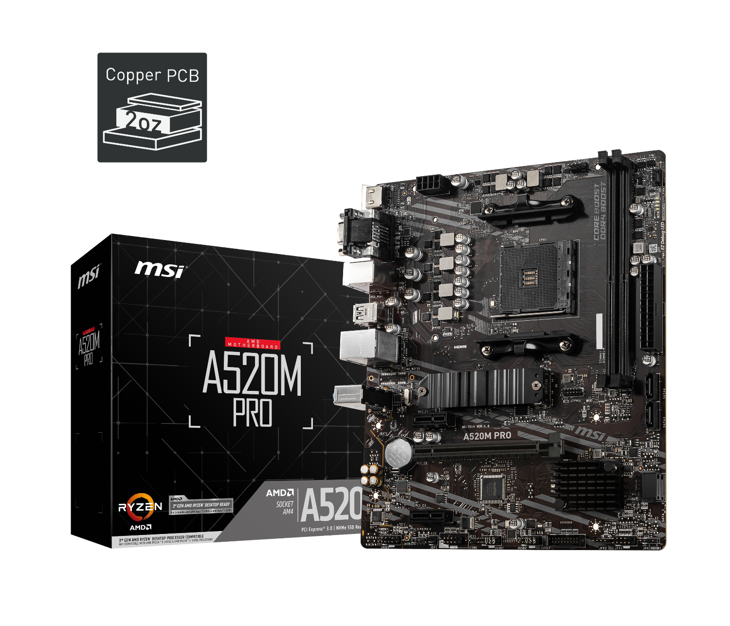 Carte mère AMD A520M Pro Msi