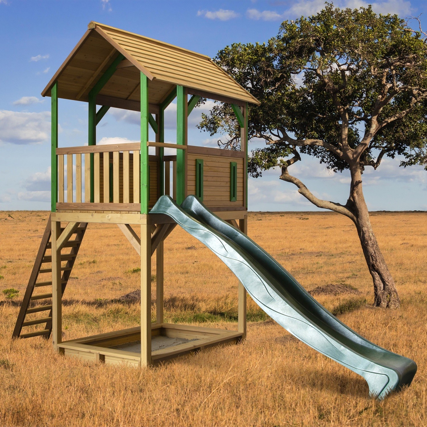 Dory Play Tower brun/vert