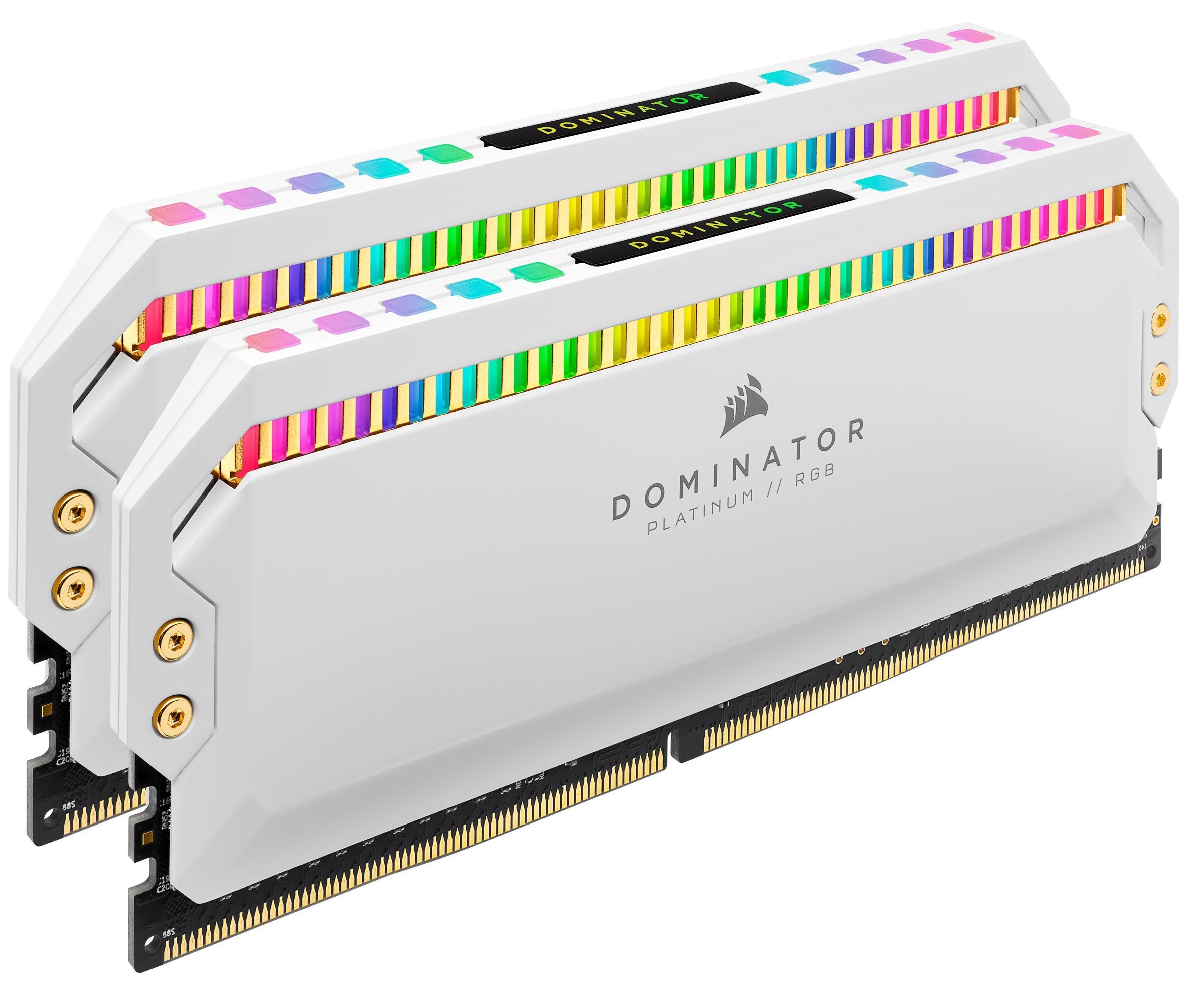 Dominator Platinum - 2 x 8 Go - DDR4 3200 MHz - RGB - Blanc