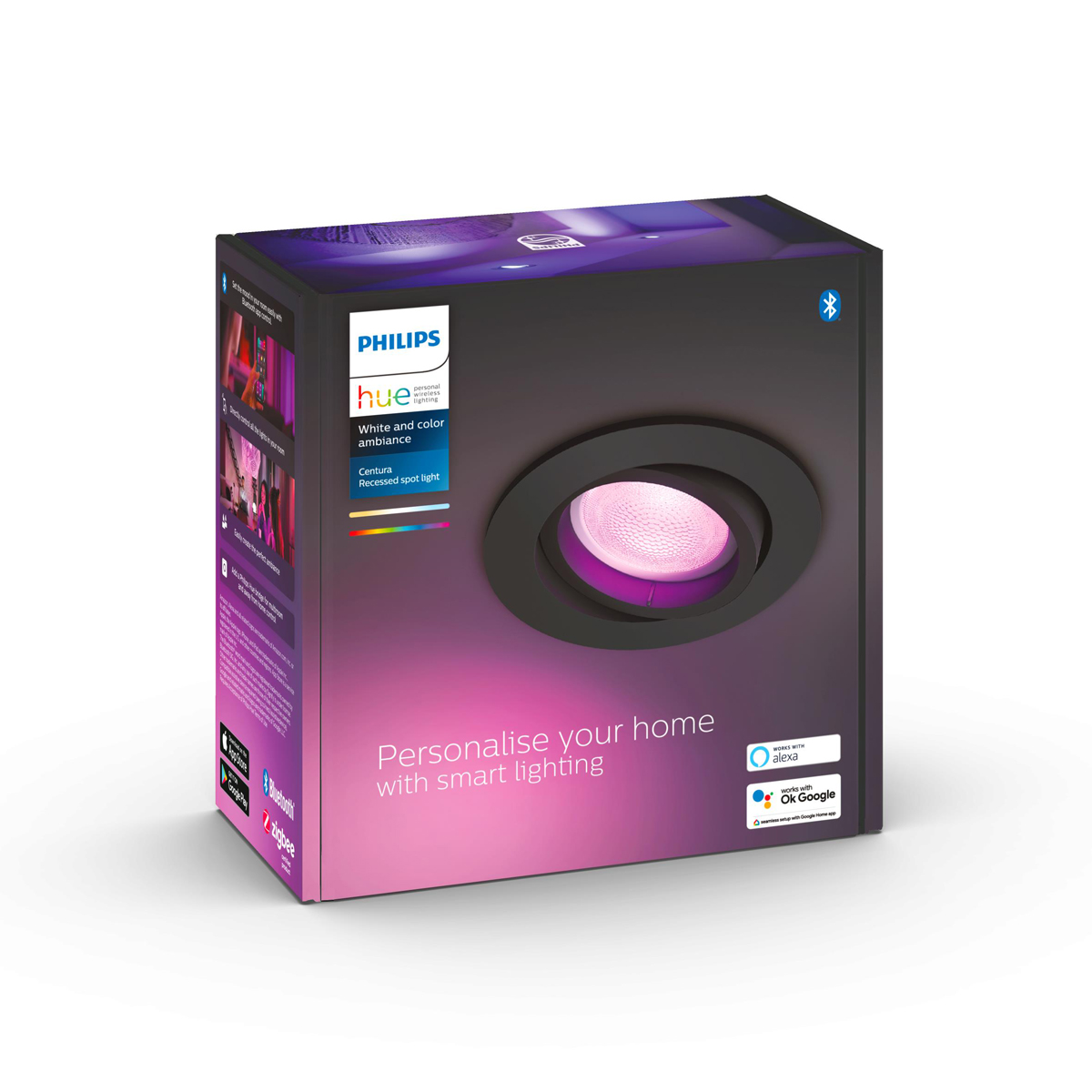 Centura Hue recessed R. 1x5.7W - Noir