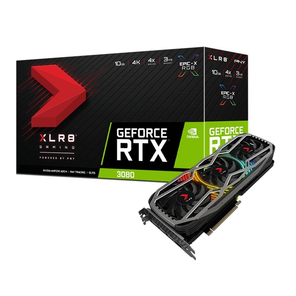 Carte graphique GeForce RTX 3080 EPIC-X RGB Triple Fan XLR8 Gaming Edition PNY