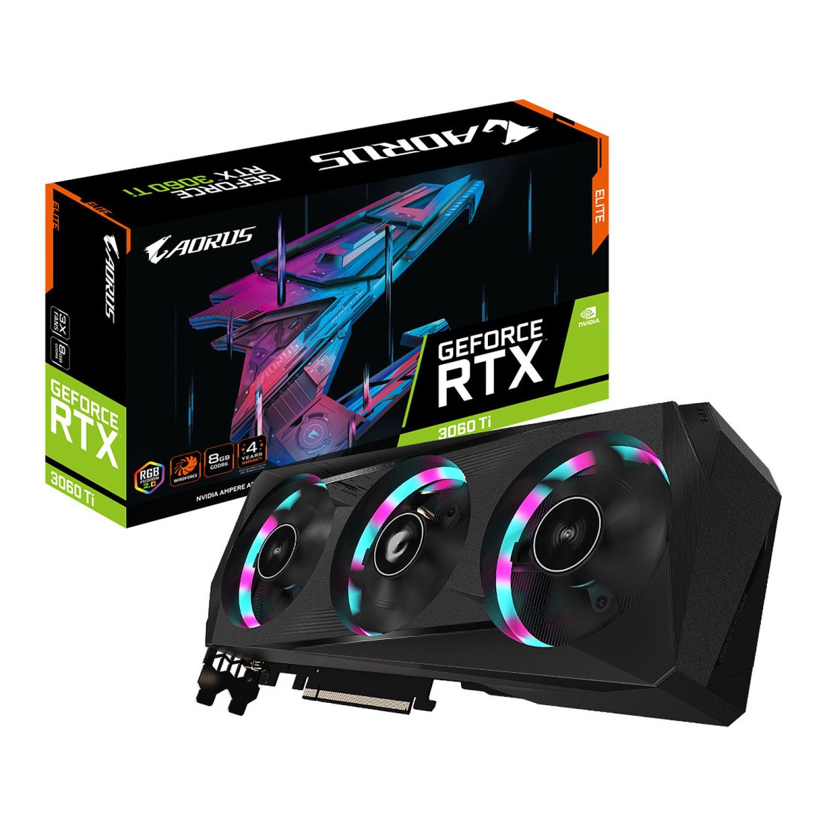 carte graphique Gigabyte GeForce RTX 3060 Ti ELITE OC 8G