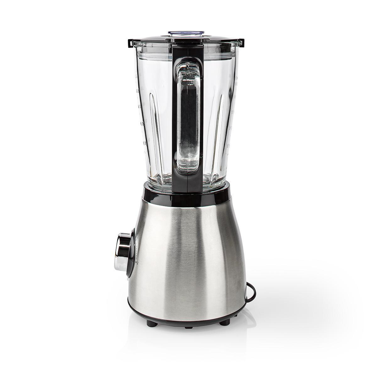 blender nedis 800w 1.5l verre 2 reglages de vitesses