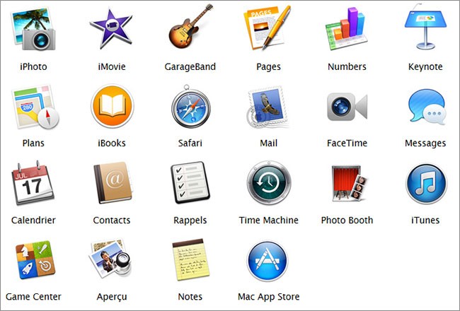 Apple MacBook Air - Applications incluses