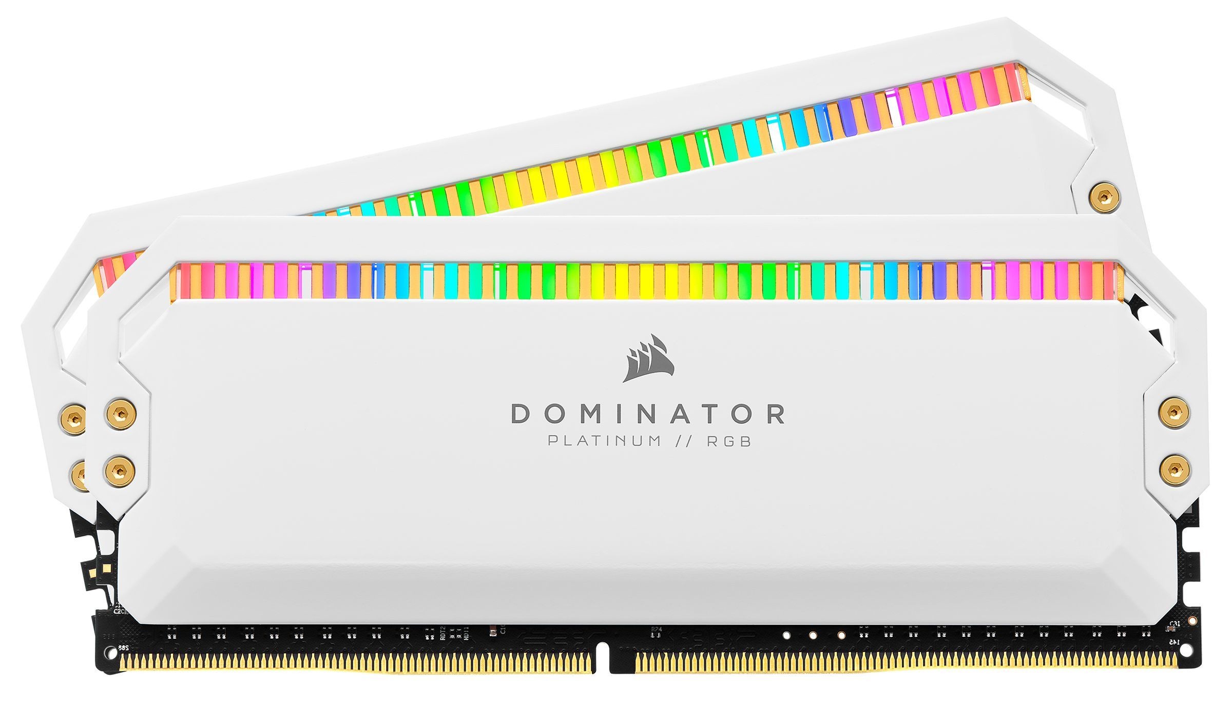 Dominator Platinum - 2 x 8 Go - DDR4 3200 MHz - RGB - Blanc