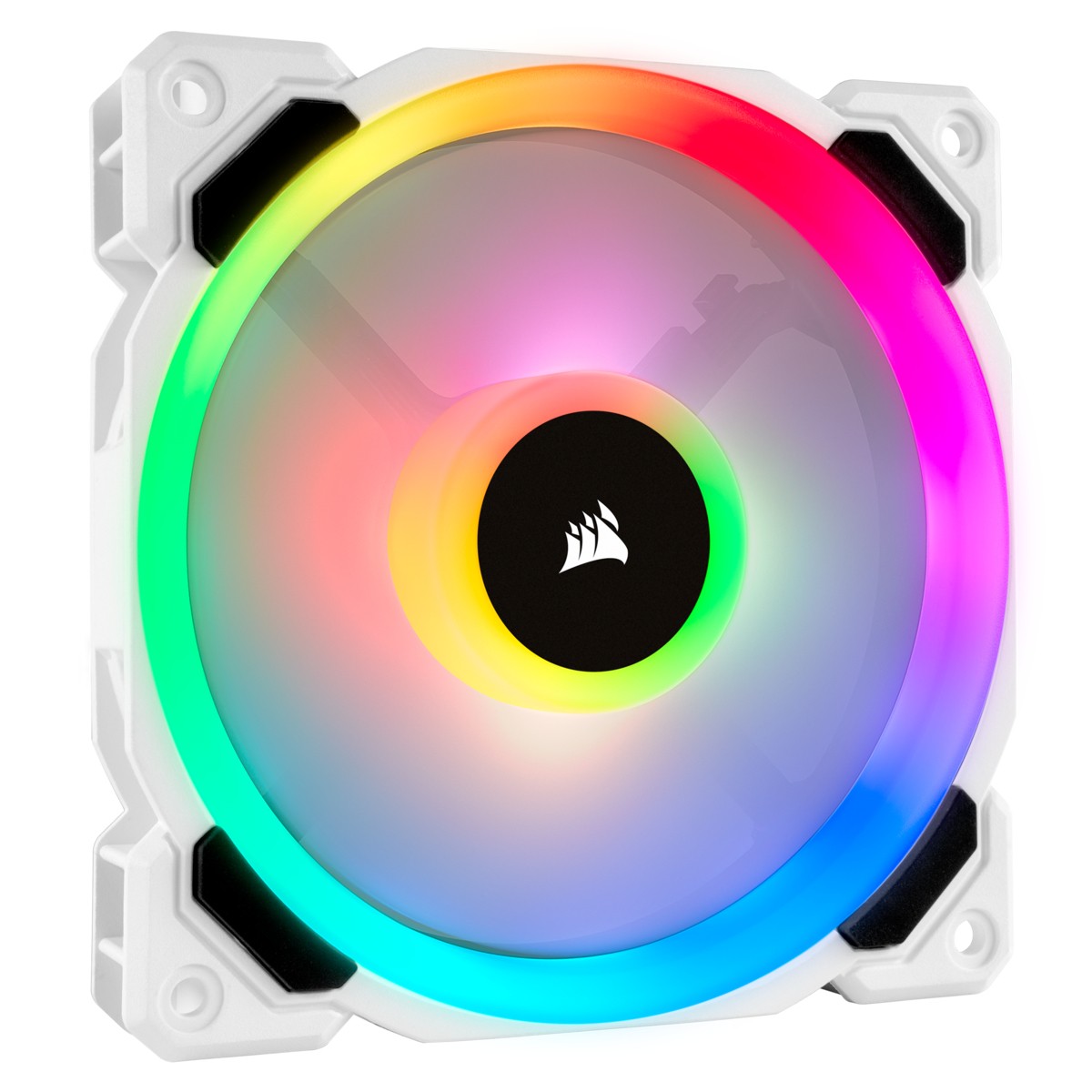 LL Series, White LL120 RGB, 120mm RGB LED Fan, Triple Pack with Lighting Node PRO 