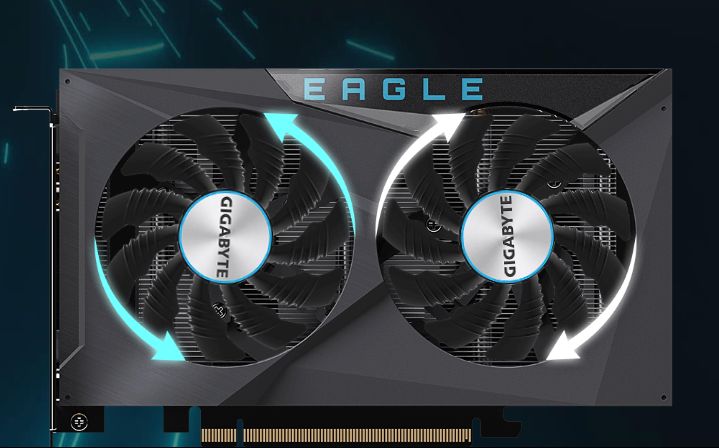 Radeon RX 6500 XT EAGLE 4G alternate spinning