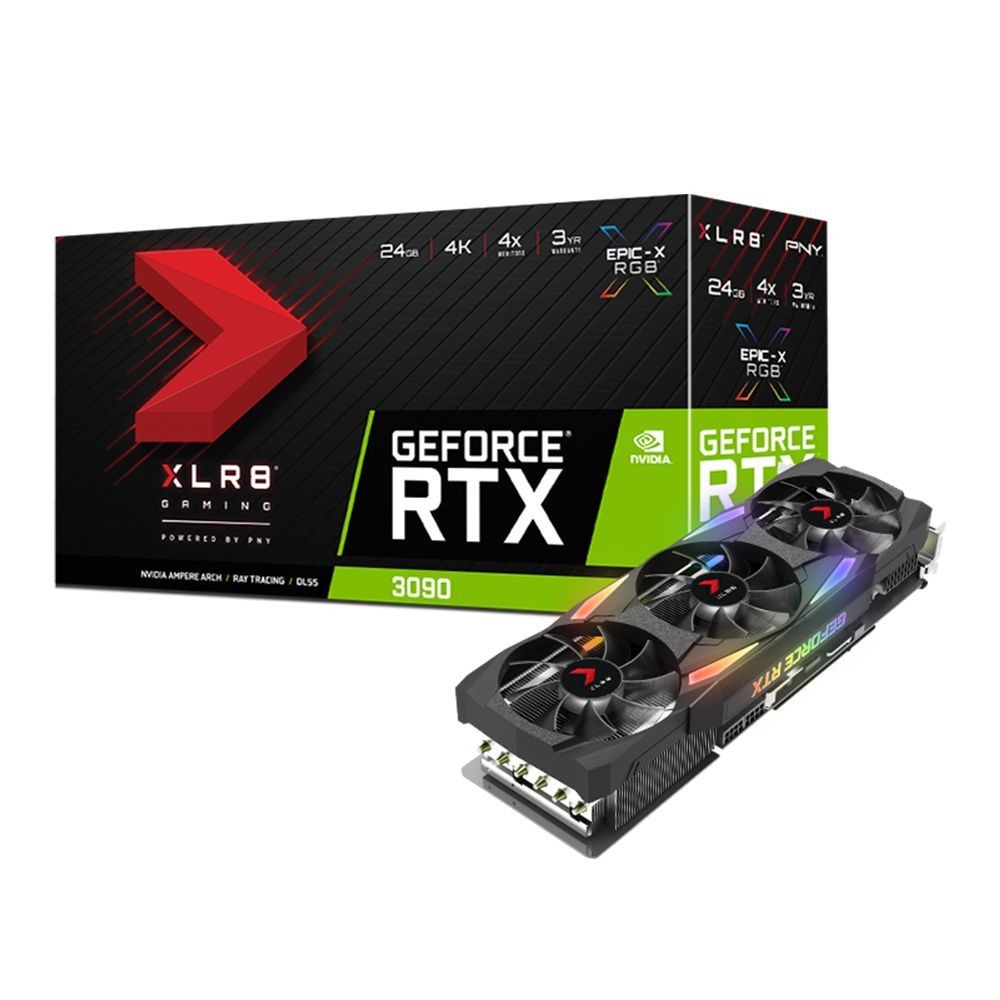 Carte graphique GeForce RTX 3090 XLR8 Gaming EPIC-X RGB 24 GB PNY