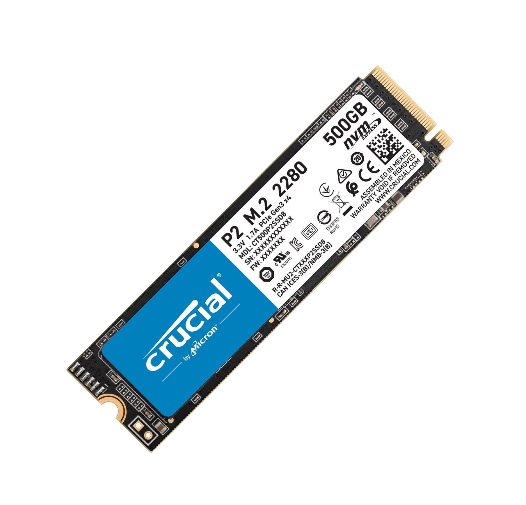 SSD P2 M.2 500 Go Crucial