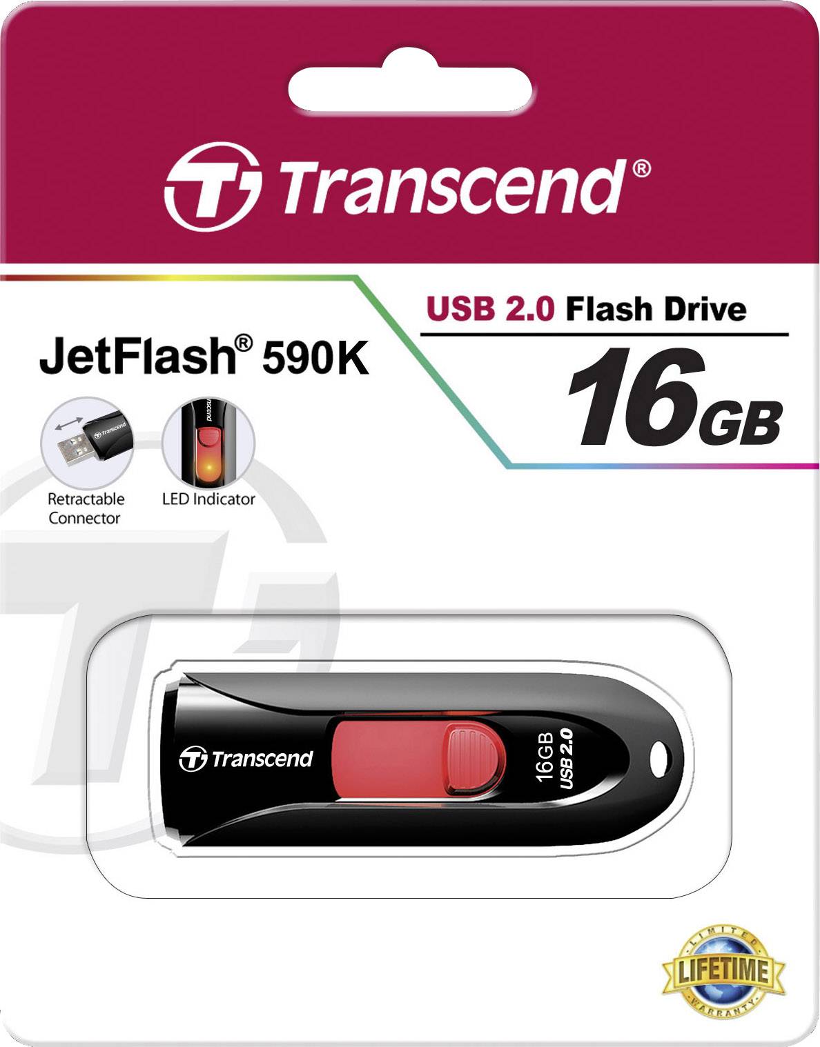 JetFlash 590 - 16 Go Noir