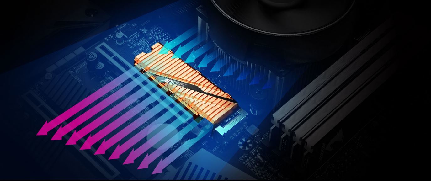 AORUS Gen4 - 500 Go - M.2 2280 - PCI-Express 4.0 x4, NVMe 1.3